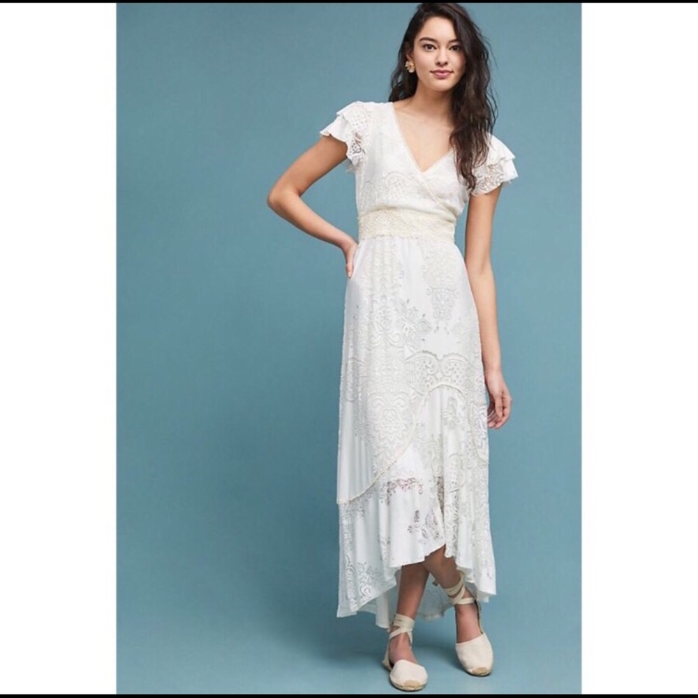 Anthropologie bohemian wedding dress